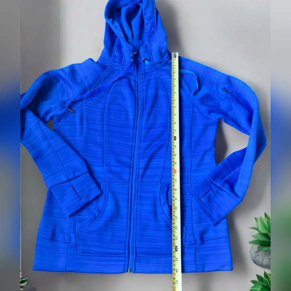 90 Degree Royal Blue Zippered Hoodie - Picture 5 of 10